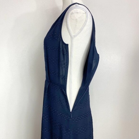 MICHAEL MICHAEL KORS NAVY DOTS APPLIQUE V-NECK SLEEVELESS MAXI DRESS - 2 - Picture 5 of 10